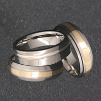 Titanium Rings with Inlays